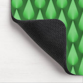 Emerald Green Dazzling Raindrops Mousepad Muismat (Hoek)