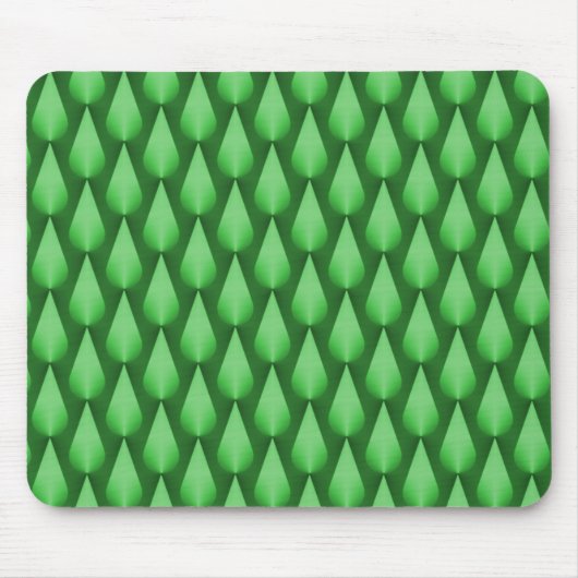 Emerald Green Dazzling Raindrops Mousepad Muismat (Voorkant)