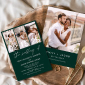 Emerald Green De bruiloft van de foto bruiloft Kaart