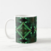 Emerald green diamant schitterende geometrische ku koffiemok (Links)