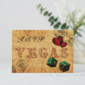 emerald green dice Vegas rsvp 3,5 x 5 (Staand voorkant)