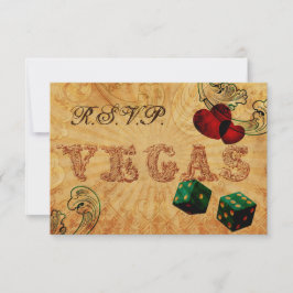 emerald green dice  Vegas rsvp 3,5 x 5