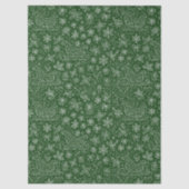 Emerald Green Doodle Christmas Sleigh Pattern Tissuepapier (Voorkant)