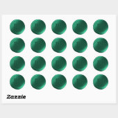 Emerald Green Double Monogram Wedding Wax Seals Ronde Sticker (Vel)