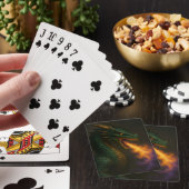 Emerald Green Dragon Ademend Vuur Pokerkaarten (Insitu)