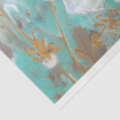 Emerald Green Dragonfly Bloemen Decoupage Tissuepapier (Detail)