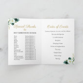 Emerald Green Dress Floral Quinceanera Programs Programma (Binnen)