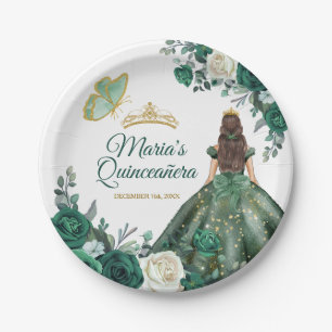 Emerald Green Dresses Quinceañera Crown Birthday Papieren Bordje