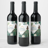 Emerald Green Dresses Quinceañera Crown Birthday Wijn Etiket (Flessen)