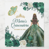 Emerald Green Dresses Quinceañera Crown Birthday Wijn Etiket (Enkel label)