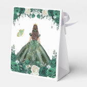 Emerald Green Dresses Quinceañera Crown Dank je Bedankdoosjes (Achterkant)