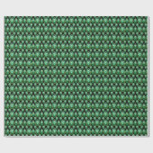 Emerald Green Drop Pattern Elegant Kerstmis Cadeaupapier (Vlak)