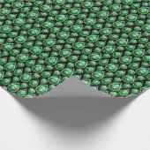 Emerald Green Drop Pattern Elegant Kerstmis Cadeaupapier (Hoek)