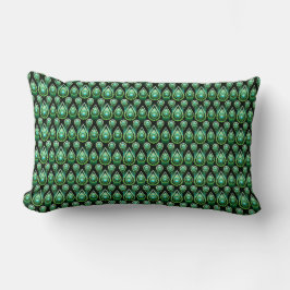 Emerald Green Drop Pattern Elegant Kerstmis Kussen