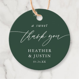 Emerald Green Een lief bedankt voor je huwelijk. Bedankjes Labels