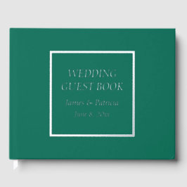 Emerald Green Eenvoudige gestileerde belettering b Gastenboek