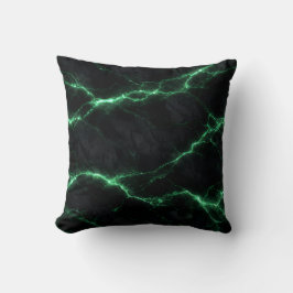 Emerald Green Electric Marble Throw Pillow Kussen