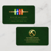 Emerald Green Elegance Gold Handyman Tools Visitekaartje (Voorkant / Achterkant)