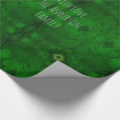 Emerald Green Elegant Geometric Pattern Cadeaupapier (Hoek)