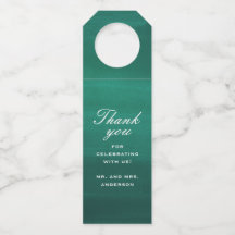 Emerald green elegant simpele bruiloft bedankt