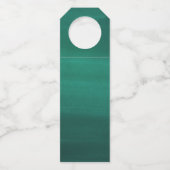 Emerald green elegant simpele bruiloft bedankt flessenhanger (Achterkant)