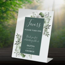 Emerald Green Elegante Bloemen Huwelijksgunsten