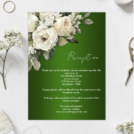 Emerald Green en Boho Rozen huwelijksreceptie Kaart