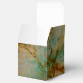 Emerald Green en Copper Gold Marble Bedankdoosjes (Geopend)