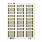 Emerald Green en Copper Gold Marble Etiket (Full Sheet)