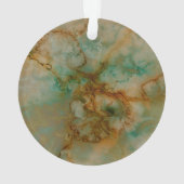 Emerald Green en Copper Gold Marble Ornament (achterkant)