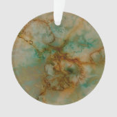 Emerald Green en Copper Gold Marble Ornament (voorkant)