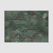 Emerald Green en Copper Striped Pattern Tissuepapier (Voorkant)