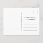 Emerald Green en Eucalyptus Weddenschap Bedankt Briefkaart (Achterkant)