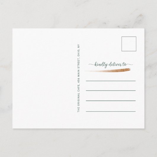 Emerald Green en Eucalyptus Weddenschap Bedankt Briefkaart (Achterkant)