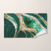 Emerald Green en Gold abstract Bad Handdoek (Handdoek)