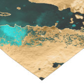 Emerald Green en Gold abstract Korte Tafelloper (Hoek)