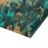 Emerald Green en Gold abstract Snijplank (Hoek)
