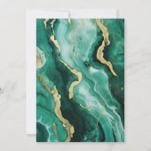 Emerald Green en Gold Agate 100e verjaardag Kaart (Achterkant)