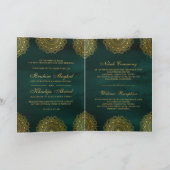 Emerald Green en Gold Asian Motif Muslim Wedding (Binnen)
