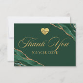 Emerald Green en Gold Business - Hartelijk dank vo Bedankkaart (Voorkant)