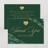 Emerald Green en Gold Business - Hartelijk dank vo Bedankkaart (Voorkant / Achterkant)