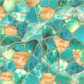 Emerald Green en Gold-cellen abstract Sticker (Voorkant)