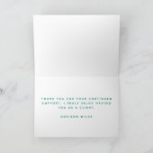 Emerald Green en Gold Client - Hartelijk dank Kaart (Binnen)