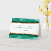 Emerald Green en Gold Client - Hartelijk dank Kaart (Gele Bloem)