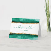 Emerald Green en Gold Client - Hartelijk dank Kaart (Voorkant)