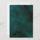 Emerald Green en Gold Floral Islamitische bruiloft Kaart (Achterkant)