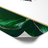 Emerald Green en Gold Floral Wedding Welkomstbord Poster (Hoek)