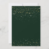 Emerald Green en Gold Geometric Couples Shower Kaart (Achterkant)