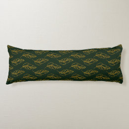 Emerald Green en Gold Leaf Body Pillow Lichaamskussen