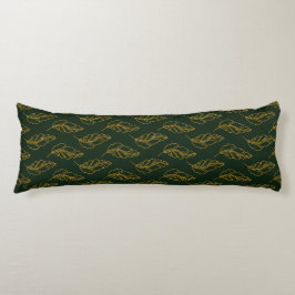Emerald Green en Gold Leaf Body Pillow Lichaamskussen